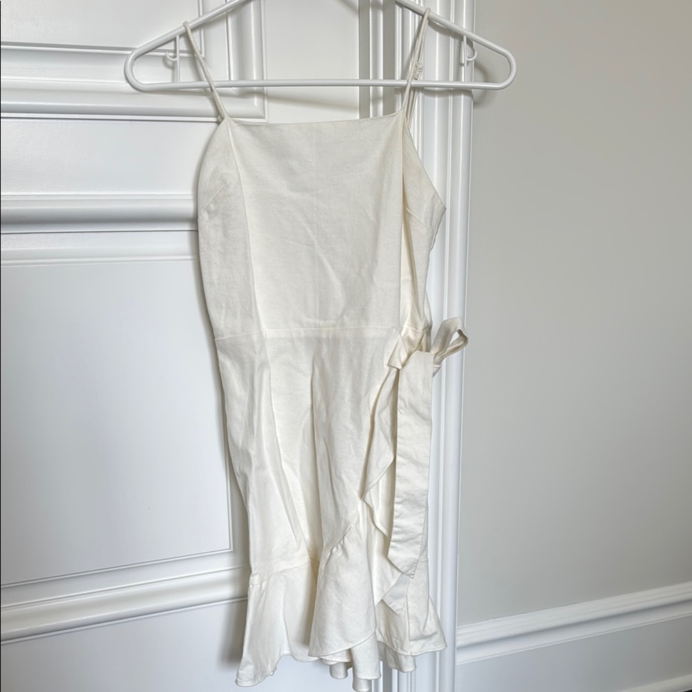 Elegant white Ruffle Dress